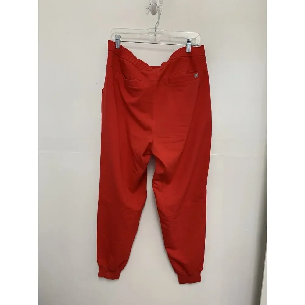 Figs M23SW2016S Men’s Sz Large Red Short Jogger Medical Scrubs Pants